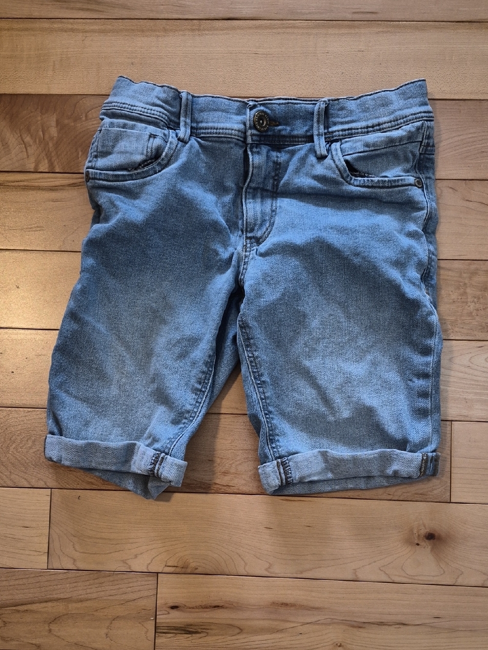 Girls Size 12 LMTD Light Wash Denim Rolled-Hem Shorts